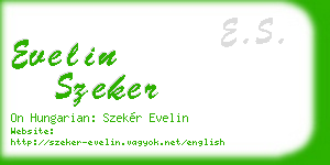 evelin szeker business card