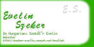 evelin szeker business card